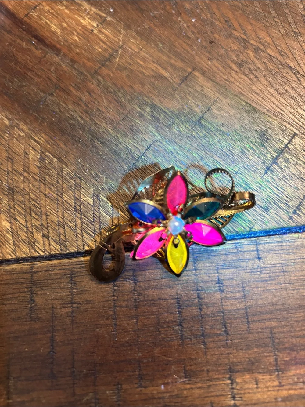 Vintage From before 07sMulti-Colored Flower Brooch